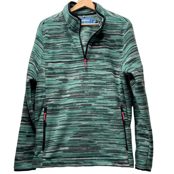 Chubbies Mens Fleece Pullover Quarter Zip Jacket Sweatshirt Pocket Medium - Picture 1 of 11